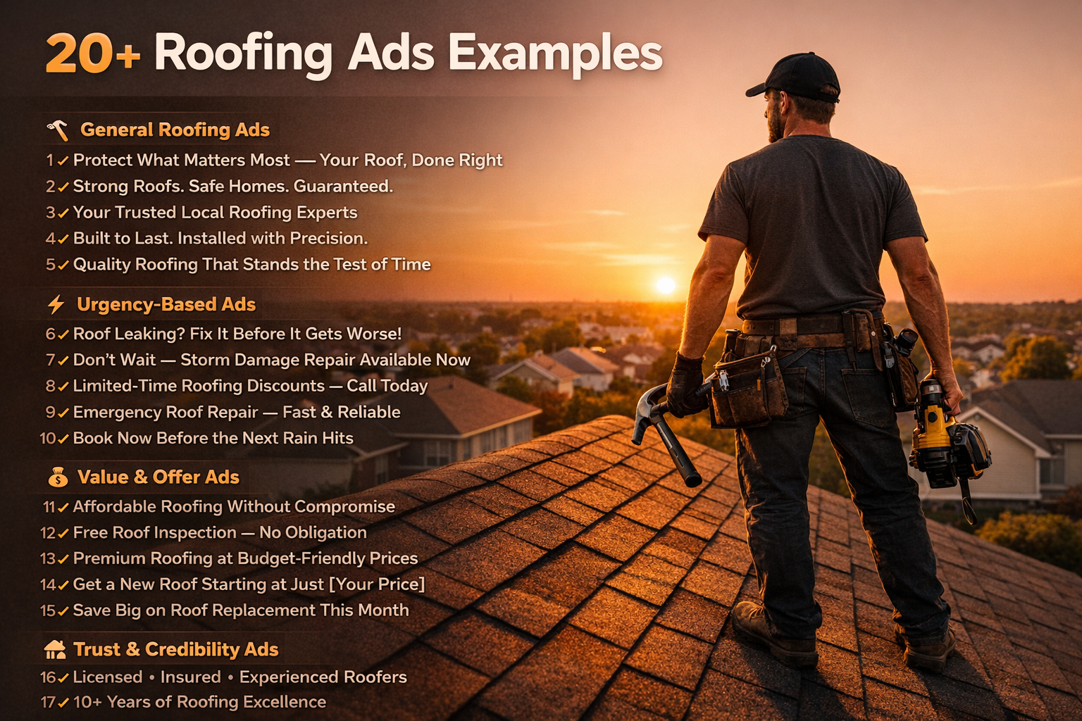 20+ Creative Roofing Ads Examples That Actually Get Leads in 2026
